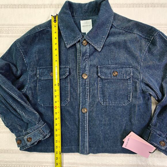 Avec Les Filles Blue Corduroy Button Front Jacket Size XL NWT Modern Style - Picture 4 of 7